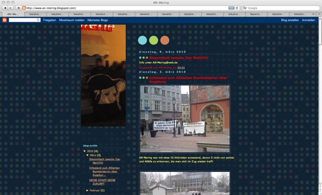 Screenshot der Homepage der AN-Mering Screenshot der Homepage der AN-Mering