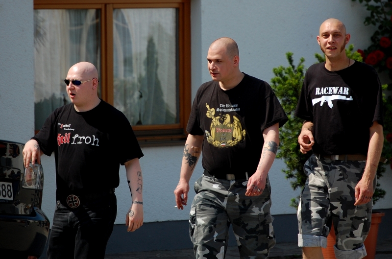 Ein Teil des Publikum trug martialische T-Shirts  Foto: Jan Nowak