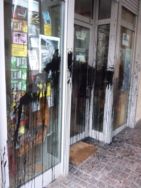 Neonazistischer Farbanschlag auf studentische Räume in Bamberg. Foto: privat