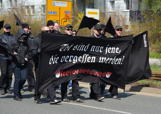 Aktivist_innen des 'Freien Netz Süd' in Plauen.  Foto: Lenka Soukupová