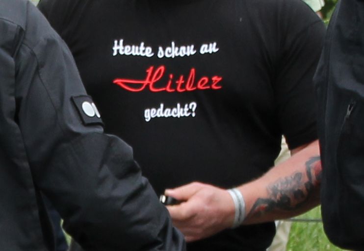 Verhaftet wegen diesem T-Shirt: Martin Wiese.  Foto: publikative.org, mit freundlicher Genehmigung.