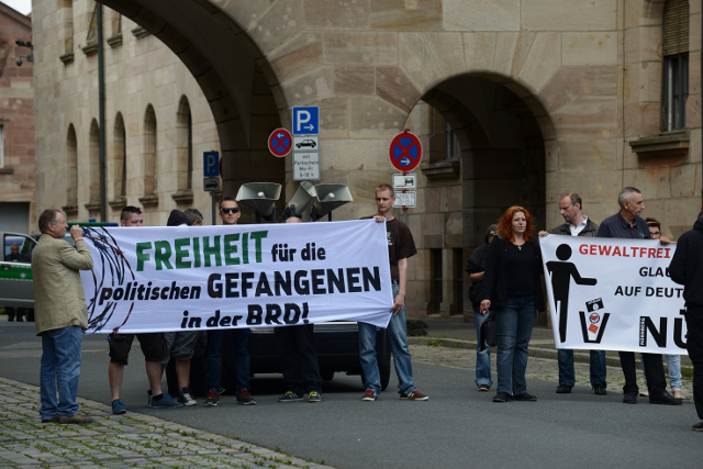 Kundgebung von 'Die Rechte' in Nürnberg. Foto: Timo Mueller