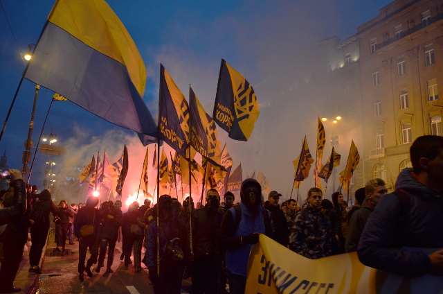 Der Aufmarsch in Kiew.  Foto: a.i.d.a./UA