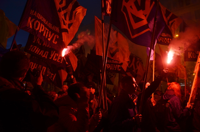 Der Aufmarsch in Kiew.  Foto: a.i.d.a./UA